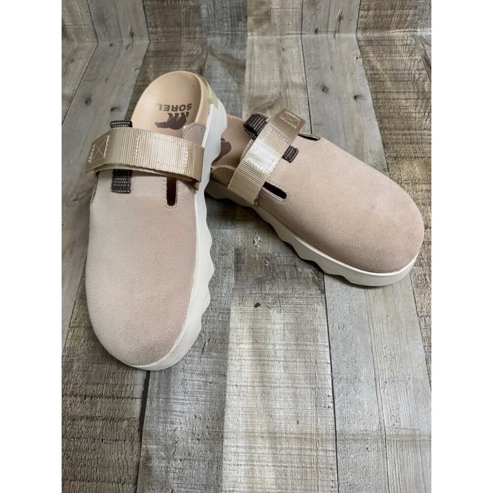 Sorel Viibe Suede Clog Nova Sand Women's Size 8.5